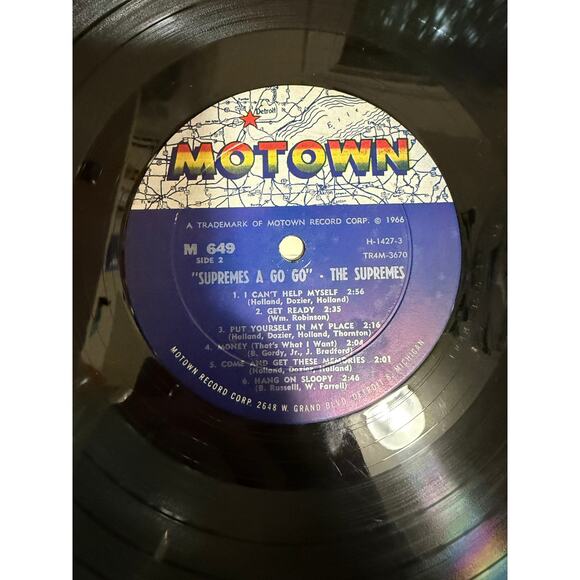 Diana Ross & The Supremes A Go Go Motown 1966 M-649 12" Vinyl Record - Picture 8 of 11